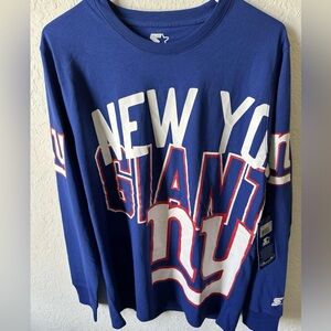 Men’s Medium New York Giants STARTER Clutch Hit 🔥 Long Sleeve T-Shirt NWT